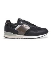 pepe jeans para mujer pls40046 zapatillas london shine negro 38 plano cordones casual