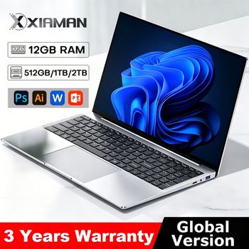 Computadora Portátil 2026 con Windows 11 Pro, Intel Atom A3950, 12GB de RAM, 512GB/1TB/2TB SSD, 1080P, para Oficina y Estudio