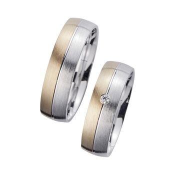 Alianzas de boda con diamantes de 6 mm de ancho