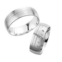 alianzas oro blanco con diamantes ancho 7 mm