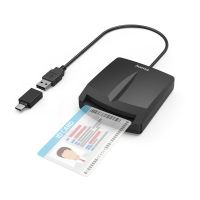 lector de tarjetas inteligentes y dni hama usb 20 con adaptador usb-c