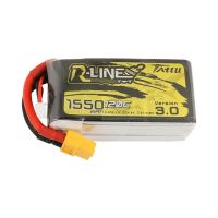 bateria lipo tattu r-line v30 4s 148v 1550mah 120c con conector xt60 para drone de carreras rc freestyle de 5 pulgadas