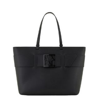 A|X Armani Exchange para mujer. 9491270A87400020 Bolso Shopping Textura negro (OSFA), Casual, Poliéster