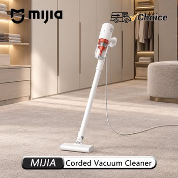 NUEVA aspiradora con cable MIJIA, motor ciclónico de 600 W, potencia de succión de 16 kPa, filtración del 99,7 %, depósito de polvo transparente de 0,5 L, 220 V, cable de 5 m, para uso en superficies