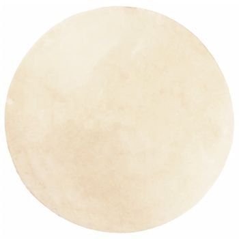 Alfombra De Pelo Corto Suave Lavable Huarte Crema Ø 120 Cm Vidaxl