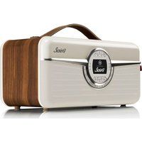vq susie-q portable dab smart bluetooth radio - walnut