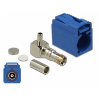 conector delock fakra c macho 90 azul conector coaxial