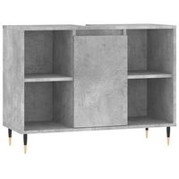 mueble de bano  armario de bano madera de ingenieria gris hormigon 80x33x60 cm