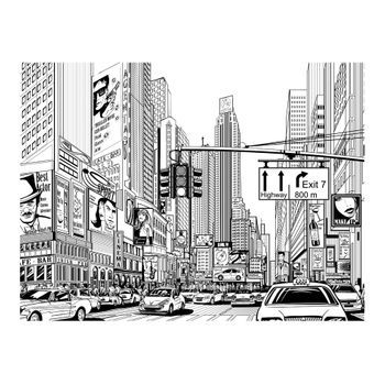 Papel Pintado 3d - Las Calles De Nueva York (350x270 Cm)