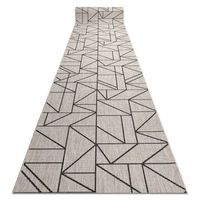 alfombra de pasillo sizal floorlux modelo 20605 triangulos geometri 80x190 cm