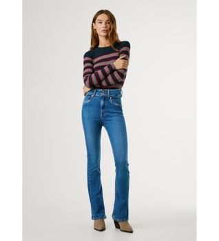 Pepe Jeans para mujer. PL2050104FB Jeans Flare Contour azul (24/30), Casual, Algodón, Denim
