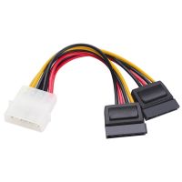 pccom essential cable alimentacion 4 pines macho 2x sata 15 cm