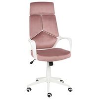 silla de oficina de terciopelo giratoria con altura ajustable reclinable espuma moldeada por inyeccion rosa pastel delight