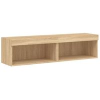 muebles para tv con luces led 2 unidades roble sonoma 60x30x30 cm