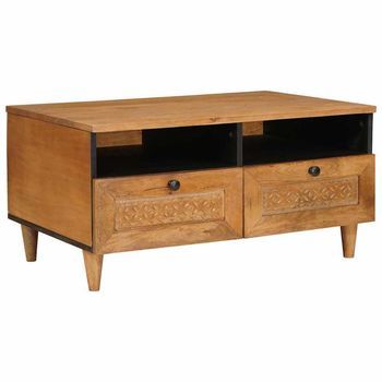Mesa De Centro Marrón Claro 80 X 54 X 40 Cm Vidaxl