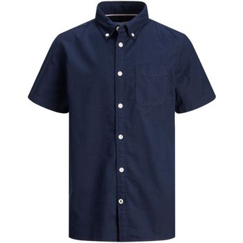 Jack & Jones Camisa manga corta 12188691 JJEOXFORD SHIRT S/S ES21 JR NAVY BLAZER para niño