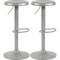 juego de 2 taburetes de bar williston metal plateado 385x385x58 cm clp