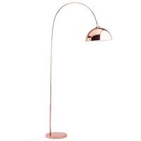 lampara de pie cobre 160 cm metal diseno curvo decorativo retro glamour candella