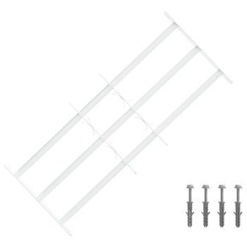 Reja De Seguridad Para Ventanas Con 3 Barandas 3 Uds. 63-114 Cm Vidaxl