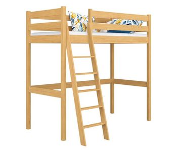 Cama alta de madera n03 pino natural