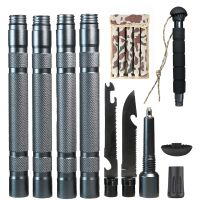 bastones de senderismo multifuncionales para exteriores conjunto tactico ultraligero para acampar bastones telescopicos para senderismo y escalada
