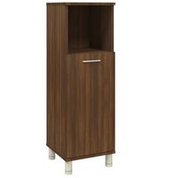 armario de bano  mueble bano madera contrachapada roble marron 30x30x95 cm