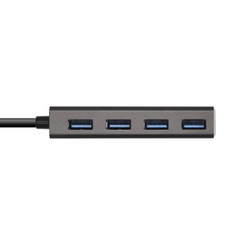 Aisens HUB USB 3.1 Tipo C a 4x USB 3.1 Tipo A 15cm Gris