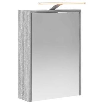 Armario Con Espejo De Baño | Mueble De Baño Gris Sonoma 43 X 16 X 62.5 Cm