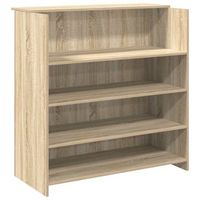 mostrador de recepcion roble sonoma 100x50x1035 cm madera de ingenieria