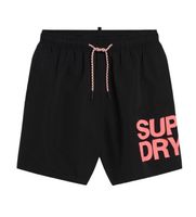 superdry para hombre m3010228a banador sportswear negro s beachwear poliester reciclado sostenible