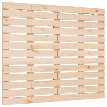 Cabecero De Cama De Pared Madera Maciza De Pino 141x3x91,5 Cm