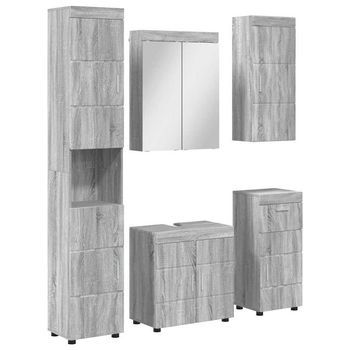 Juego De Muebles De Baño Tulum 5 Uds. Gris Sonoma Vidaxl