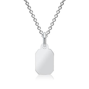 Colgante pequeño de plata 925 + cadena grabable