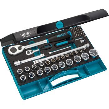 Hazet 953hp Juego De Llaves De Vaso ∙ Cuadrado Hueco 1/4 Pulgadas (6,3 Mm), Cuadrado Hueco 1/2 Pulgadas (12,5 Mm) ∙ Perfil De Tracción De Hexágono Exterior, Perfil Pozidriv (pz), Perfil Phillips (ph), Perfil De Hexágono Interior, Perfil Torx® Int