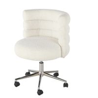silla de oficina giratoria de tejido efecto borreguito