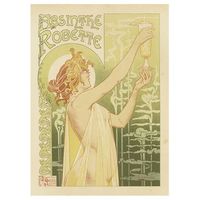 legendarte - cartel artistico vintage absinthe robette - cuadro lienzo impresion digital cm 50x70