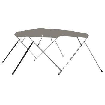 Toldo Bimini De 4 Arcos Gris 243x180x137 Cm Vidaxl