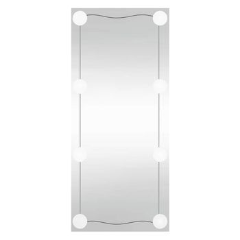 Espejo De Pared Rectangular Con Luces Led Vidrio 40x80 Cm Vidaxl