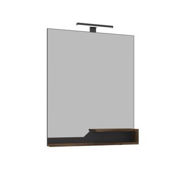 Espejo Decorativo De Madera  - 60 X 14 X 100 Cm - Nogal Oscuro