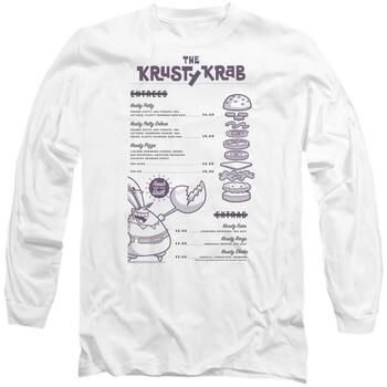 Spongebob Squarepants Camiseta manga larga Krusty Krab Menu para mujer