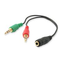 equip 147942 cable audio jack 35mm hembra a 2x jack 35mm macho