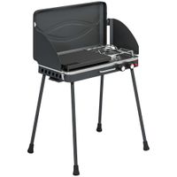 outsunny barbacoa portatil gas 2 en 1 propano 7 kw de mesa o de pie con plancha grande patas desmontables negro   aosom espana