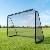 porteria de futbol sportnow metal poliester 300x120x200 cm negro