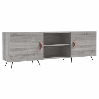 Mueble Para Tv Madera De Ingeniería Gris Sonoma 150x30x50 Cm