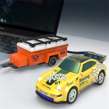 TRASPED HG4-427 RTR 1/64 2.4G RWD Mini Coche de deriva de aleación RC Luz LED colorida Soporte para aplicación Control r