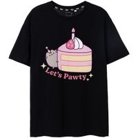 pusheen camiseta lets pawty para mujer