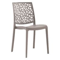 conjunto de 6 sillas de resina para interior o exterior gris tortola