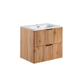 Mueble lavabo individual encastrado tableros de melamina y mdf madera