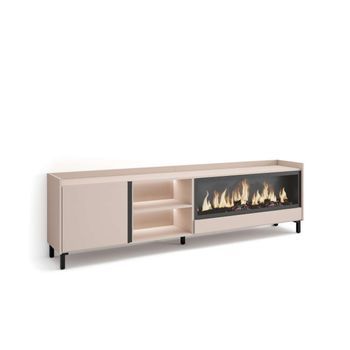 Mueble Tv Tolox-01 Con Chimenea Y Luces Led Para Salón