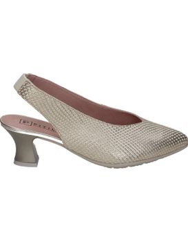 Zapatos De Piel Con Tacón Para Mujer Pitillos 10510 Dorado 37